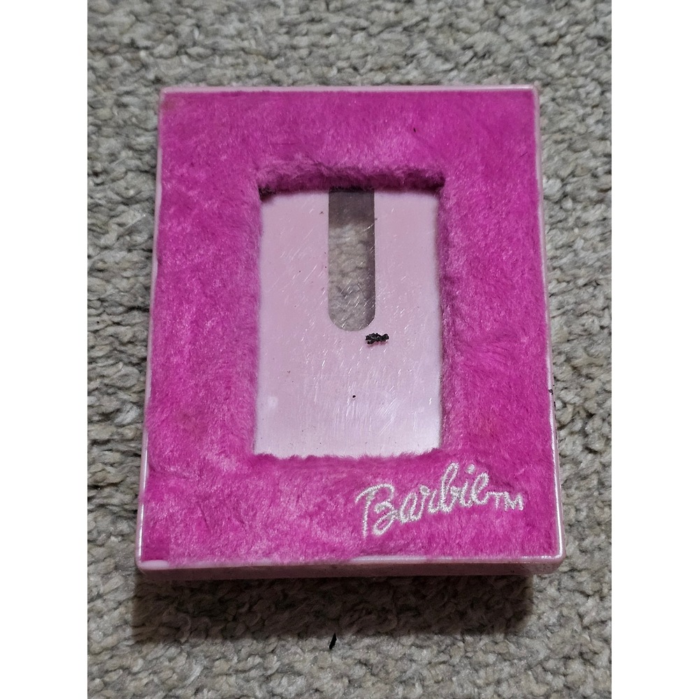 2002 vintage Barbie pinfuzzy mini photo frame Happy Meal toy Mattel y2k collect